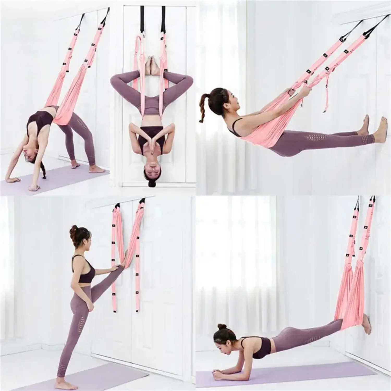 Cuerda elástica para Yoga, cuerda para oscilación aérea reutilizable de alta elasticidad, banda de resistencia para principiantes, banda elástica práctica para divide las piernas