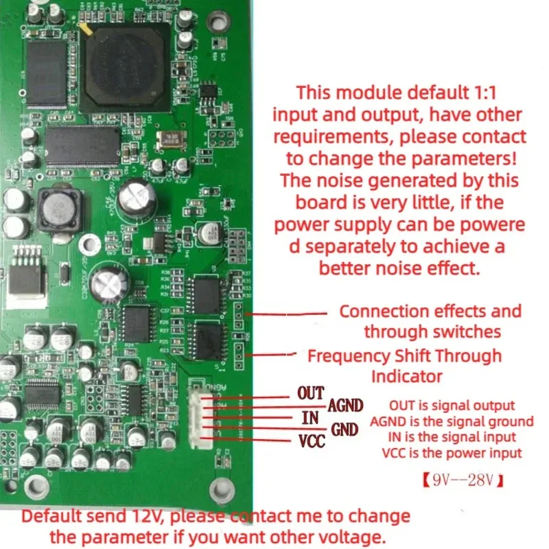 Microphone anti-howling feedback suppressor module Special automatic frequency shifter processing board for stage KTV