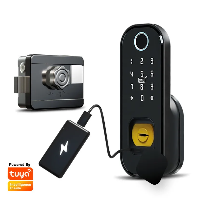 

Smart Door Lock Wireless Esy to Install Camera and Magnetic Lock Smart Glass Door Lock With Fingerprint Password