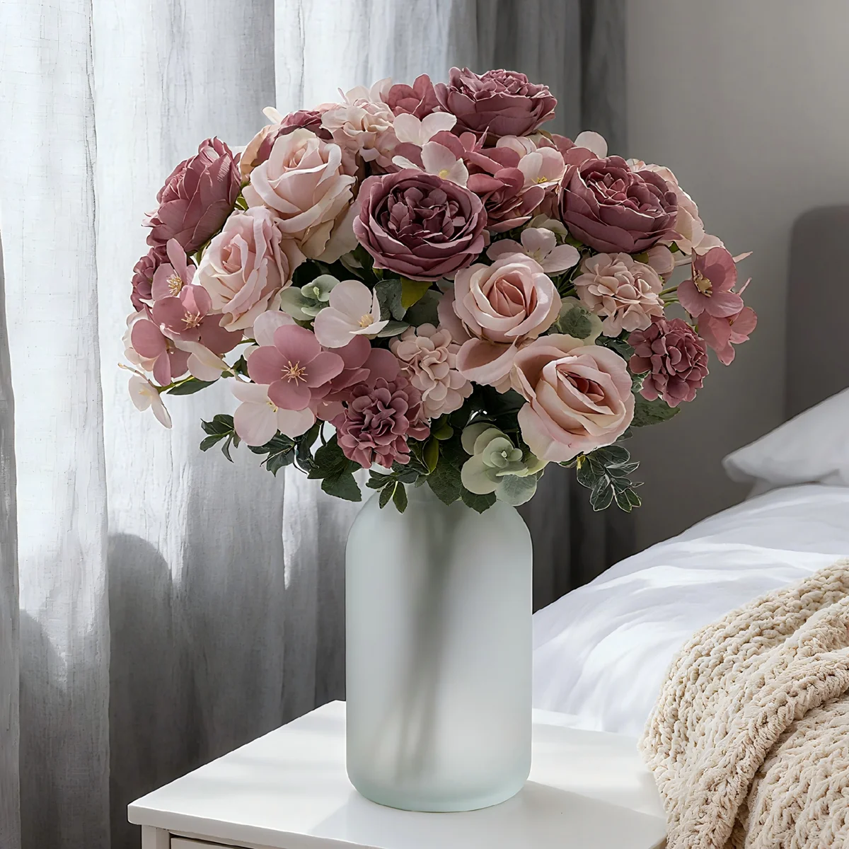 1 Stück künstliche Pfingstrosenblüten, Valentinstag, Hochzeit, Muttertag, Thanksgiving, Innendekoration für Zuhause und draußen