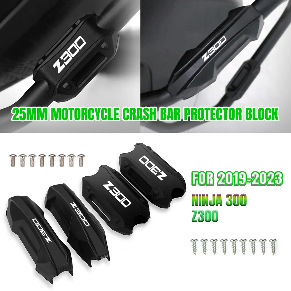

Motorcycle Bumper Engine Guard 25MM Protection Block Crash Bar Decorative FOR KAWASAKI NINJA 300 Z300 2019-2023 2022 2021 2020