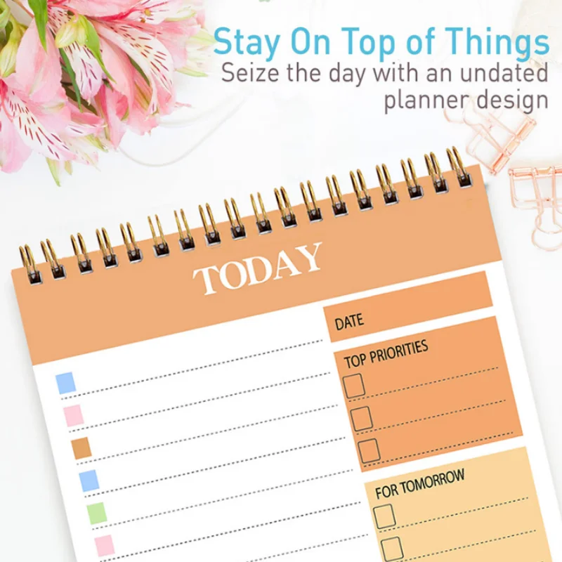 Ins Minimalist Daily Planner Coil Notebook Self-management Timetable Portable Note Writing Pad