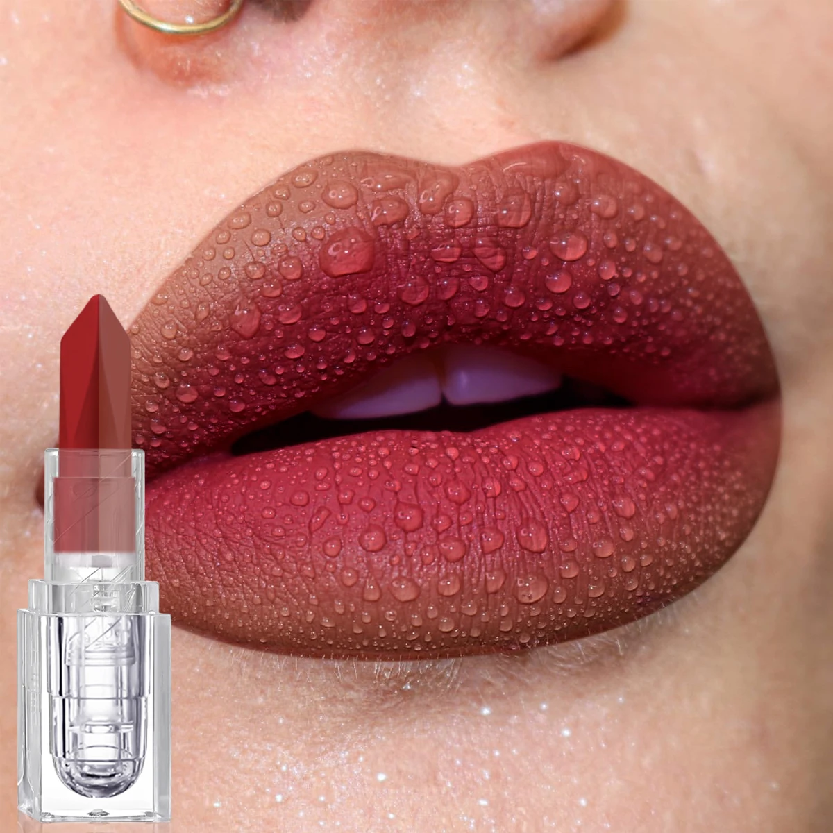 Nude Matte Lippenstift, wasserfeste Lippenstifte, verblasst nicht, sexy rote Samt-Lippenstifte für Frauen, Make-up, langlebige Lippenkosmetik