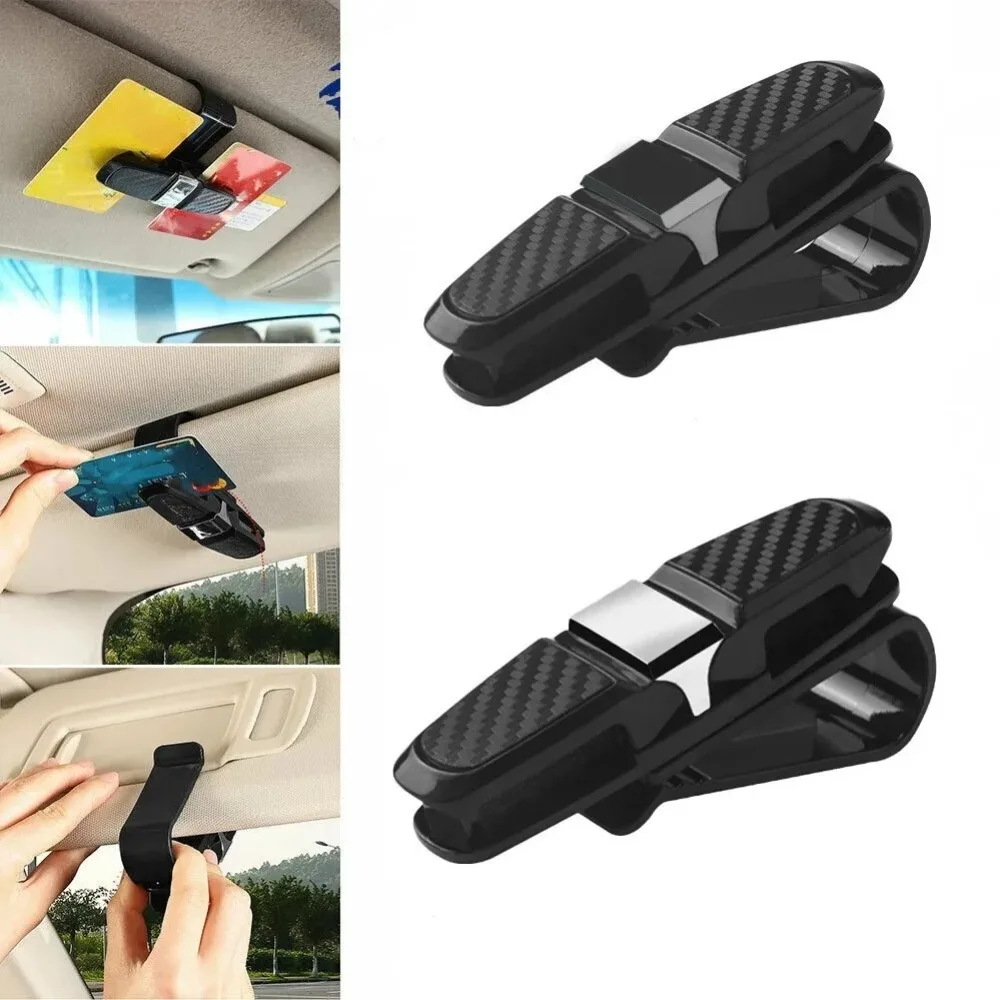 Auto Glasses Holder Portable Ticket Card Clamp Car Sun Visor Sunglasses Clip ABS Eyeglasses Case Car Mout Auto Accessories