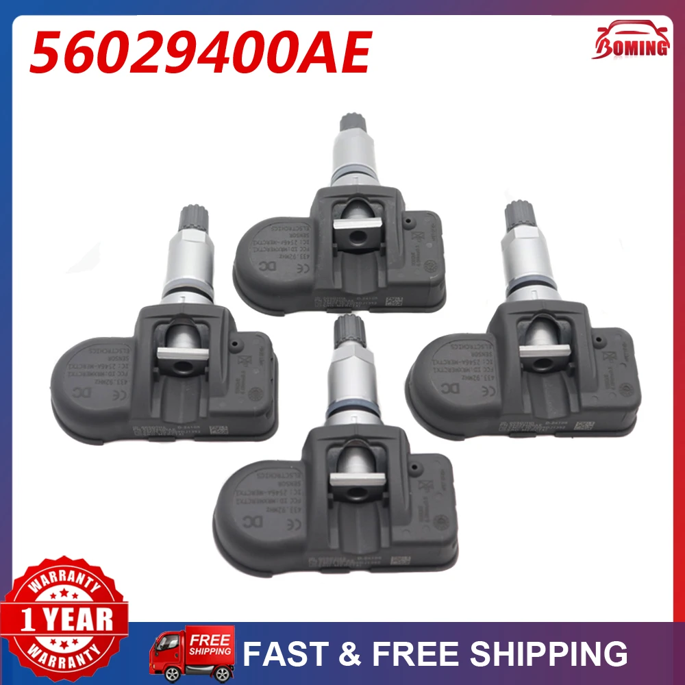 

56029400AE Car 433Mhz TPMS Tire Pressure Sensor Monitoring System For Chrysler 300 Dodge Challenger Charger Jeep Gran Cherokee