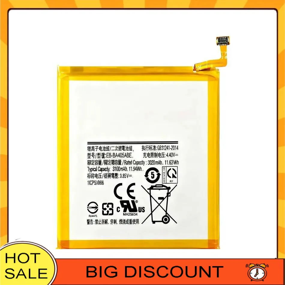 

Mobile Phone Battery 3100Mah For Samsung Galaxy A40 2019 A405F SM-A405FM DS A405FN GH82-19582A EB-BA405ABU EB-BA405ABE