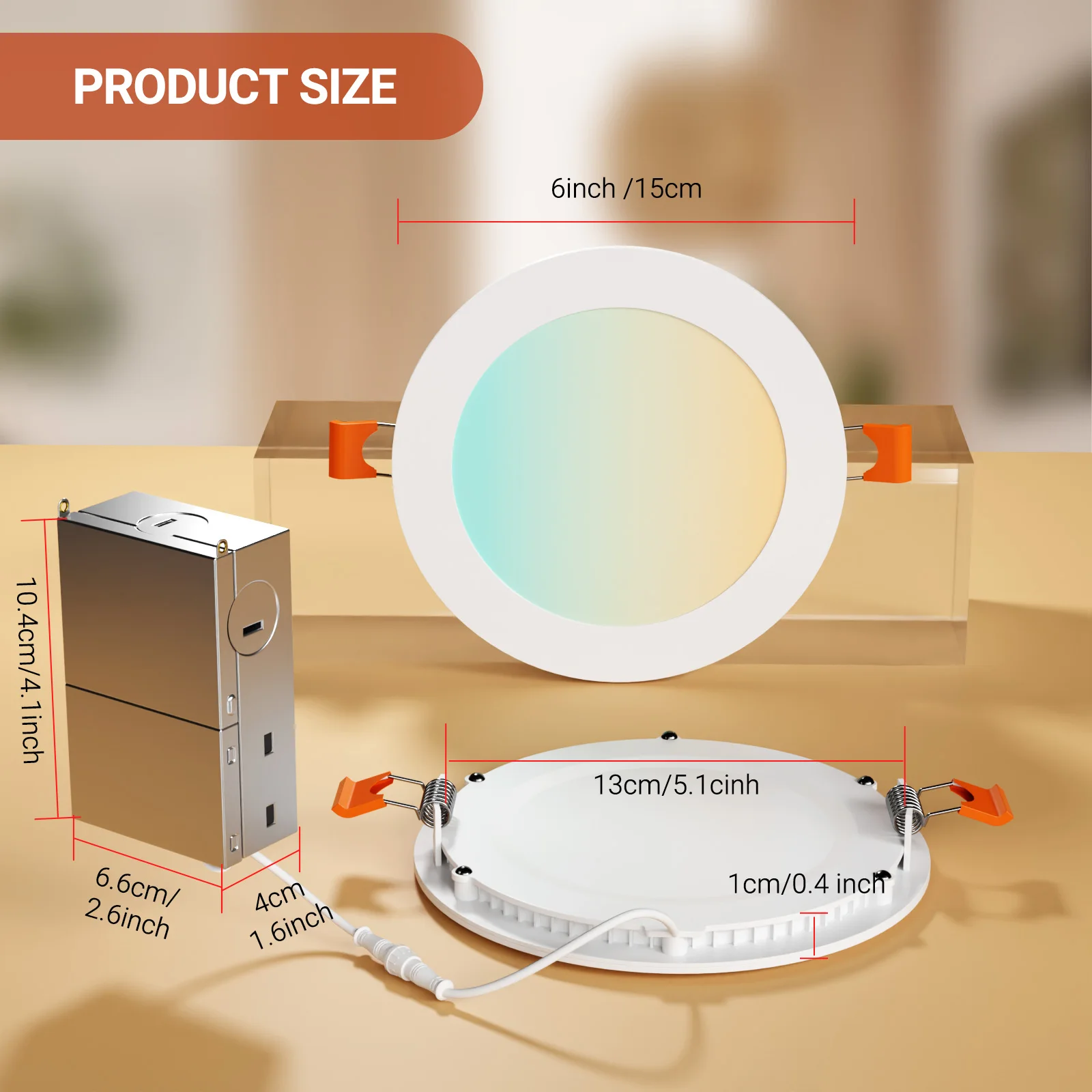 6 inch 24PACK WiFi Smart LED Recessed Downlight RGB 120V 13W Indoor Ceiling Light for Residential Commercial Use
