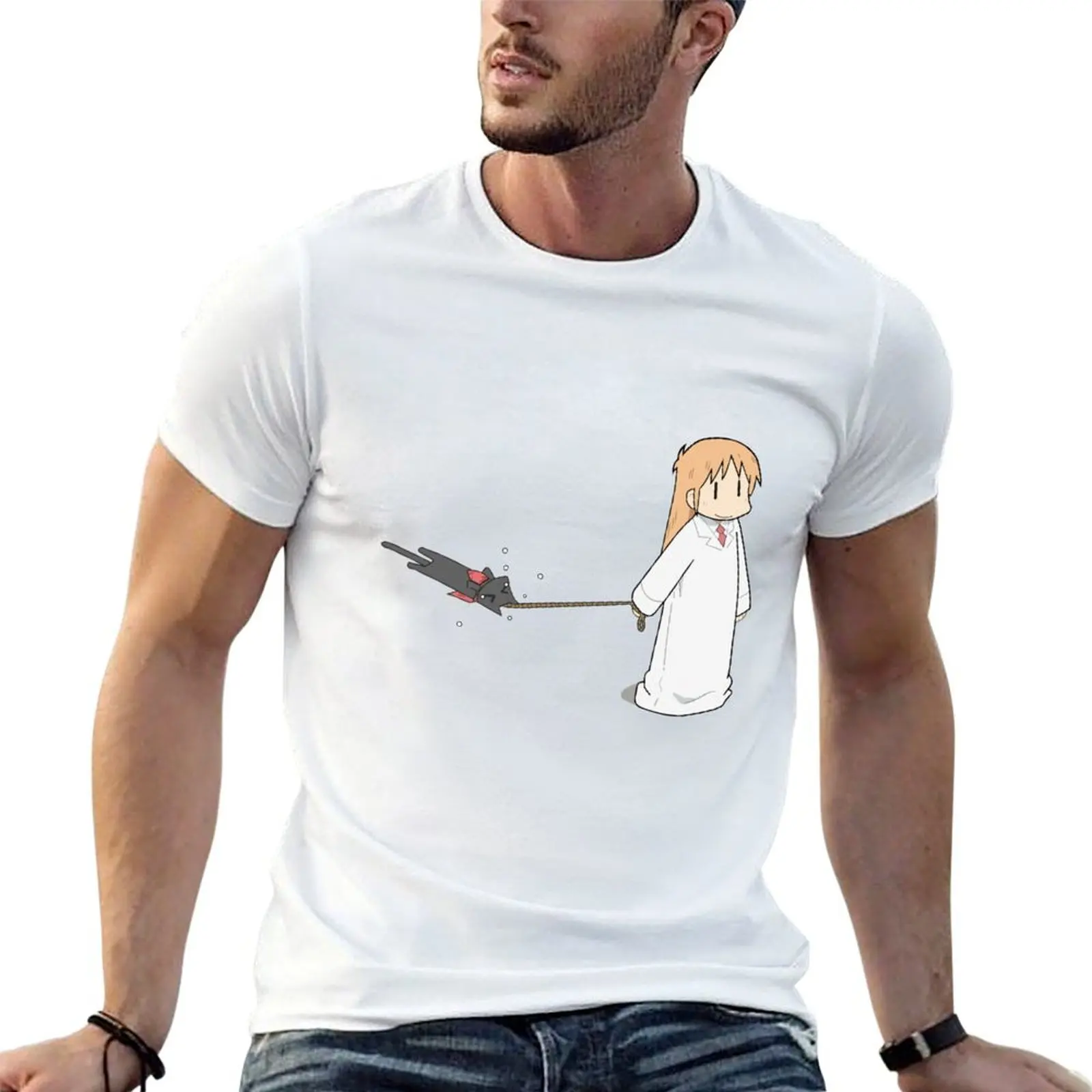 Nichijou- Walking Sakamoto T-Shirt Breathable Travel T-Shirt