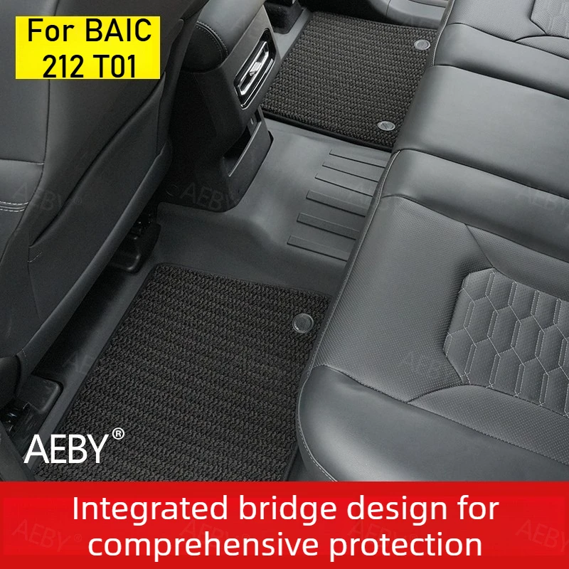 For BAIC 212 T01 TPE floor mat cargo lining,Floor Pad Cargo Mat Set,All-weather waterproof,Non-slip,car interior,Accessories