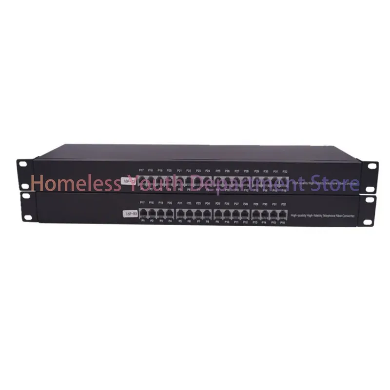 16CH port pcm multiplexer telephone fiber optic to rj11 media converter