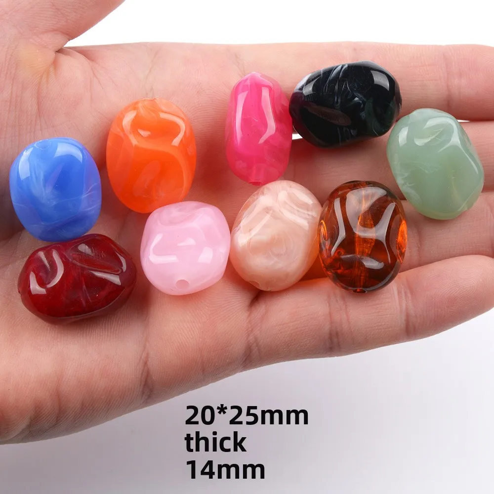 5 Pieces 20*25mm Irregular Two-color Vertical Hole Baroque Style Bead DIY Jewelry Making Necklace Bracelet Accessory Materials