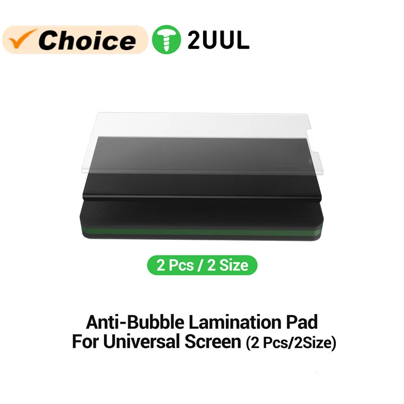 2UUL LD11 Anti Bubble Lamination Pad For Universal Screen 2 Pcs 2 Size Compatible With Flat And Curved Screens For Phone Repair