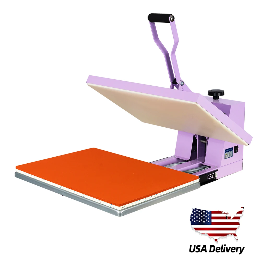 

Manual Heat Press Machine 16" X 24" Sliding Large Platen T-shirt Heat Sublimation Transfer Home DIY Digital Control Print Custom