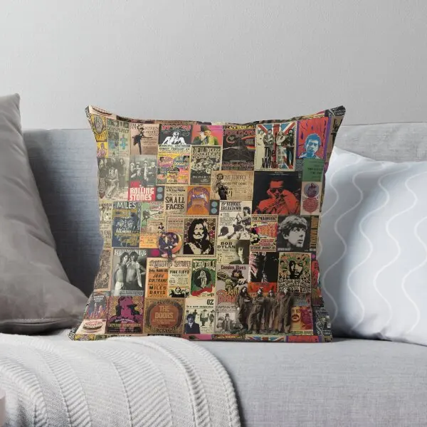 

Rock N Roll Stories Printing Throw Pillow Cover Waist Throw Bed Sofa Decorative Case Fashion Pillows not include One Side