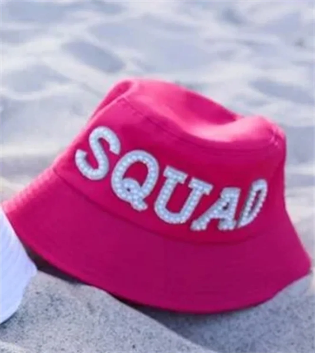 Bride squad Bucket Hat beach pool summer Wedding Bachelorette hen Party Bridal Shower Travel decoration bridesmaid proposal gift