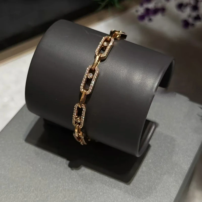 

Лидер продаж, женские роскошные ювелирные изделия из серебра 925 пробы, классический скользящий браслет MOVE, женская мода, универсальный подарок на день Святого Валентина для вечеринки