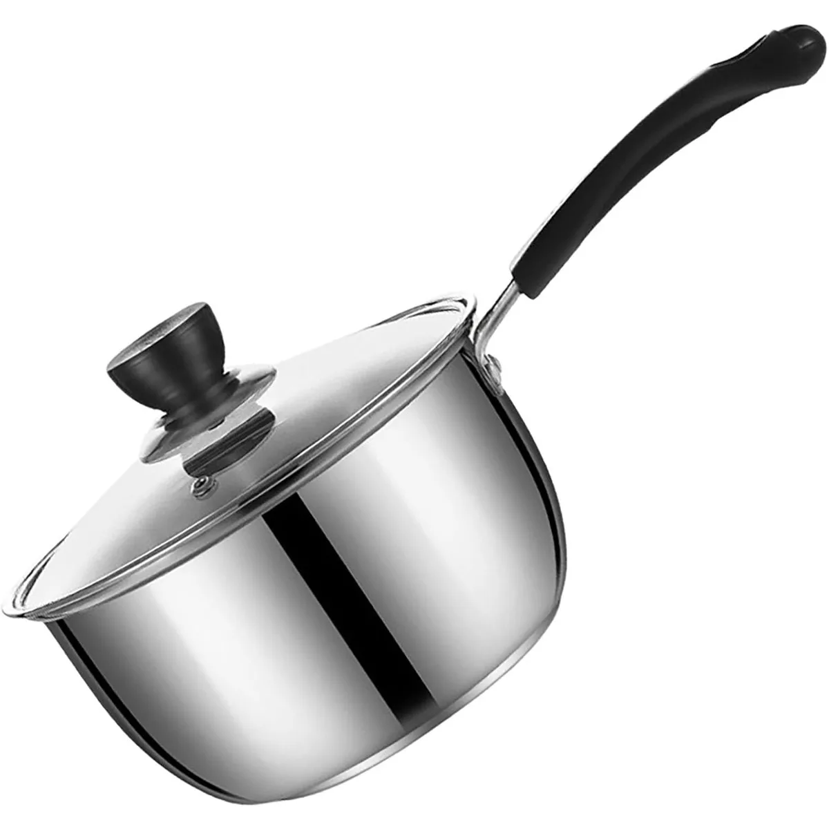 Stainless Steel Baby Food Heating Pot Small Milk Soup Pot Mini Complementary Cooking Pot for Induction Cooker Home Set