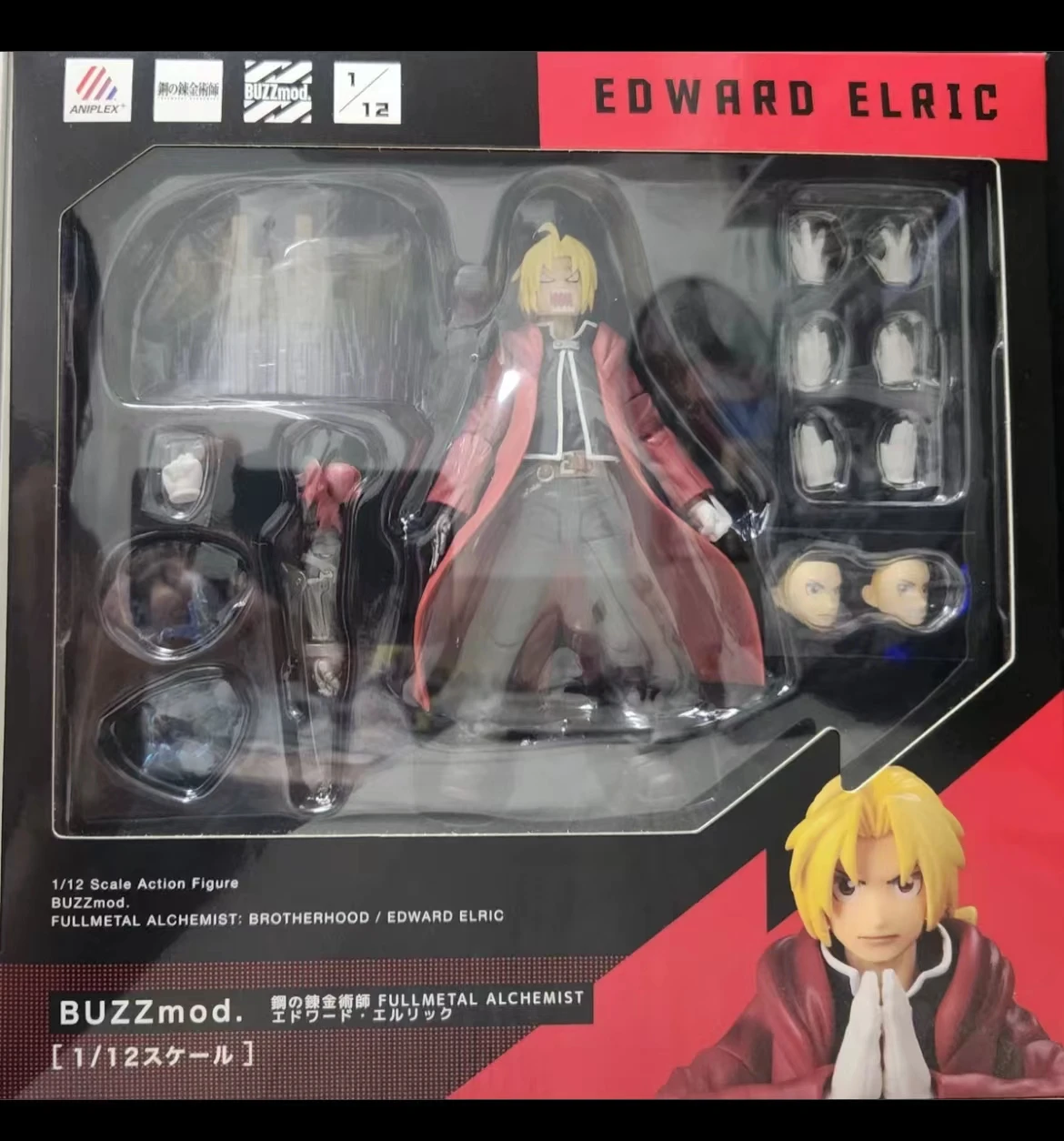 100% ORIGINAL BUZZMOD FULLMETAL ALCHEMIST BROTHERHOOD EDWARD ELRIC ACTION FIGURES ANIME MODEL TOYS FIGURA IN STOCK