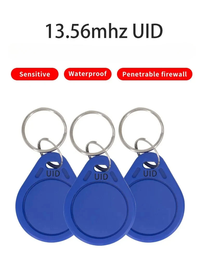 Uid 5/10/20Pcs 13.56Mhz Rfid Vervangbaar Schrijven Smart Token Multi-Color Kopie Sleutelhanger Schrijven Kopie Clone Clasp Tag Voor Mif 1K S50