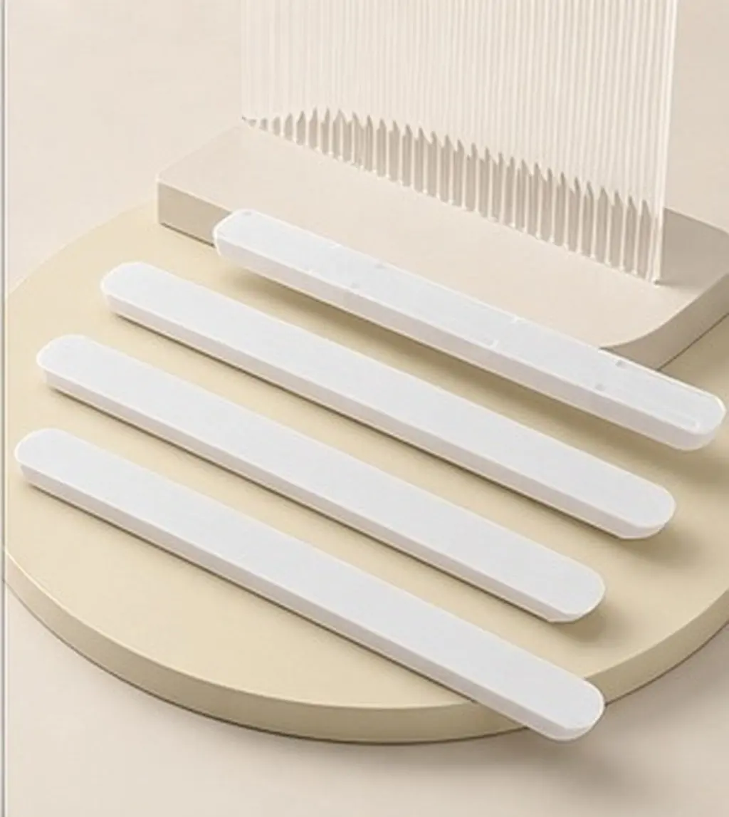 4Pcs Sturdy Drawer Slide Rails Strong Adhesive Backing Smooth Flexible Track Guides for Drawers Cabinets Cupboards Containers
