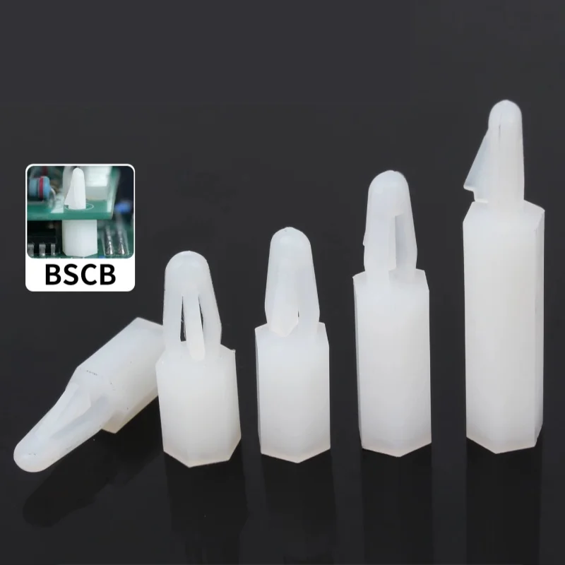 M3 M4 White Nylon Spacing Screw For PCB Board Thickness of 1.0-1.8mm Fixed Standoff Spacer Pillar with Female Thread
