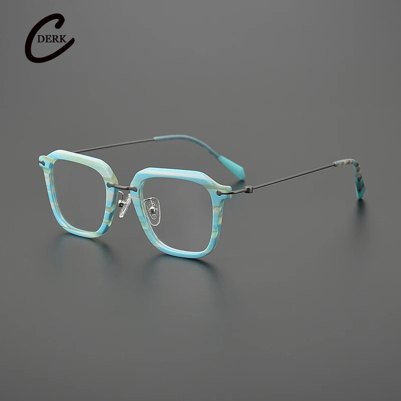 Small Square Ultra-light Color Stripes Fashion Glasses Frame Men and Women Can Be with Myopic Presbyopia Prescription Eyewear