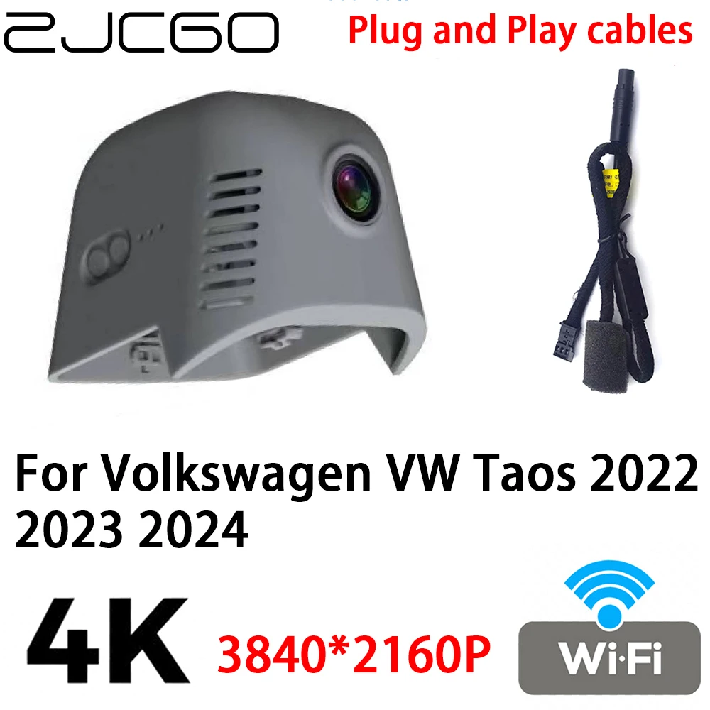 

ZJCGO 4K 2160P Car DVR Dash Cam Camera Video Recorder Plug and Play for Volkswagen VW Taos 2022 2023 2024