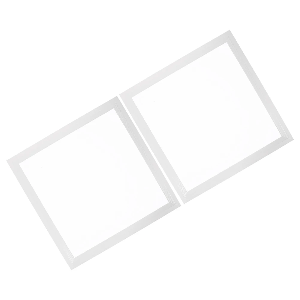 

2pcs Integrated Ceiling Lamp Cover Square Light Fixture Trim Replacement Recessed Diffuser Classroom Oil Stain for Kitchen