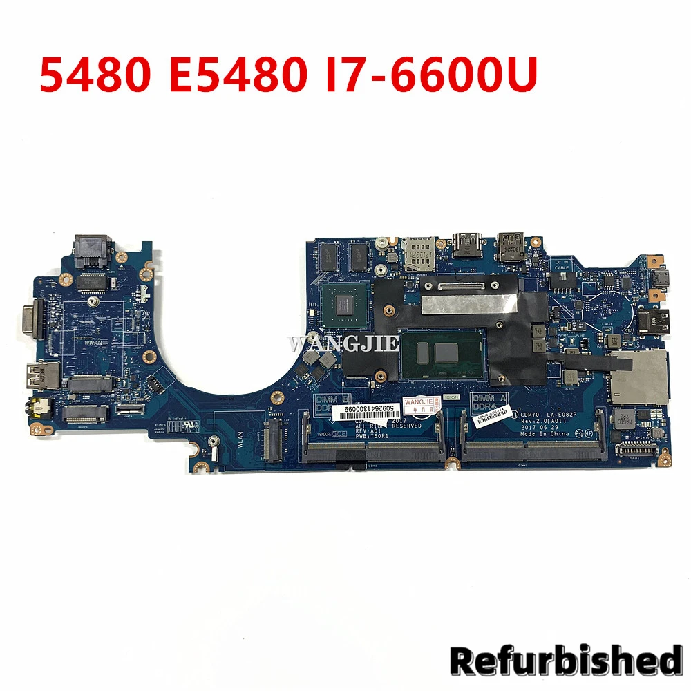 

For DELL Latitude 5480 E5480 Laptop Motherboard SR33Z i7-7600U CN-0X0M92 0X0M92 X0M92 DDP80 LA-E082P 100% Working