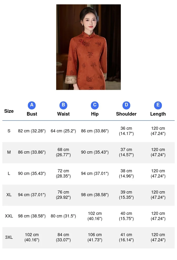 Improved New Chinese Style Dress Women Elegant Qipao Dress Suede Print Chesongam Flare Sleeve Hanfu Dress Lautumn Ong Vestidos