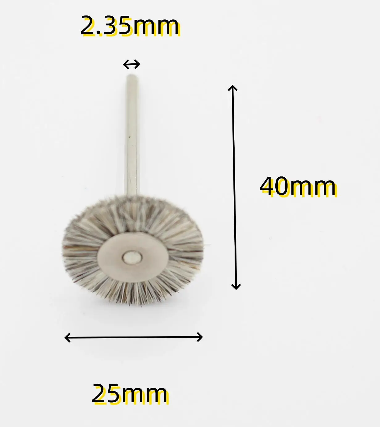 2.35 مللي متر مختبر الأسنان فرشاة تجميل إطارات لامعة الصوف الخشن شعر الحصان لأدوات المجوهرات الدوارة مجوهرات الملمع #2