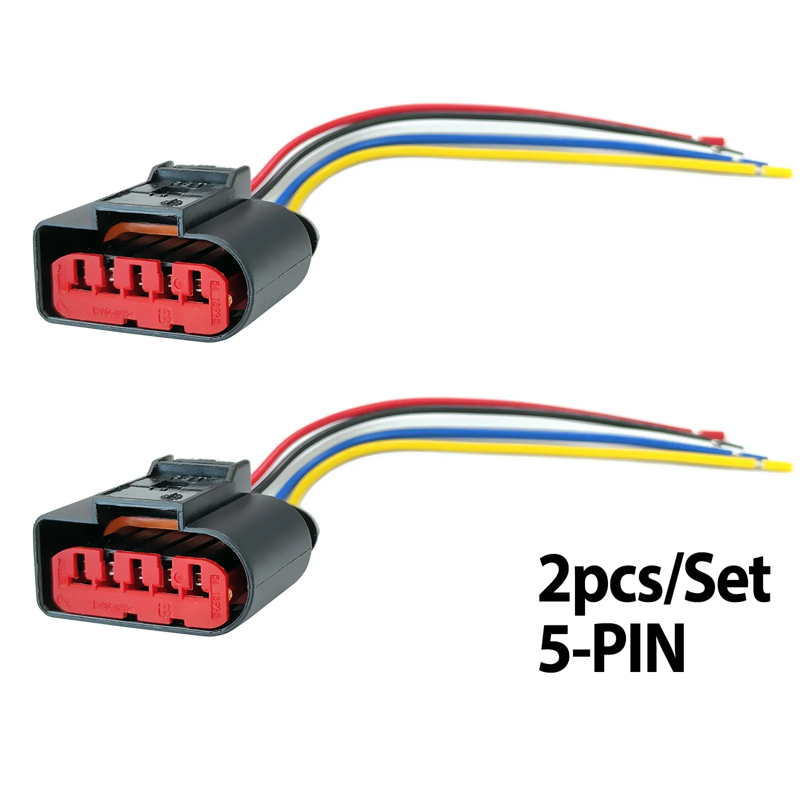 2pcs For VW Sharan Golf Bora Polo Passat Touran Jetta Caddy T5 MAF Mass Air Flow Meter Sensor Connector Plug Wiring 1J0973775A