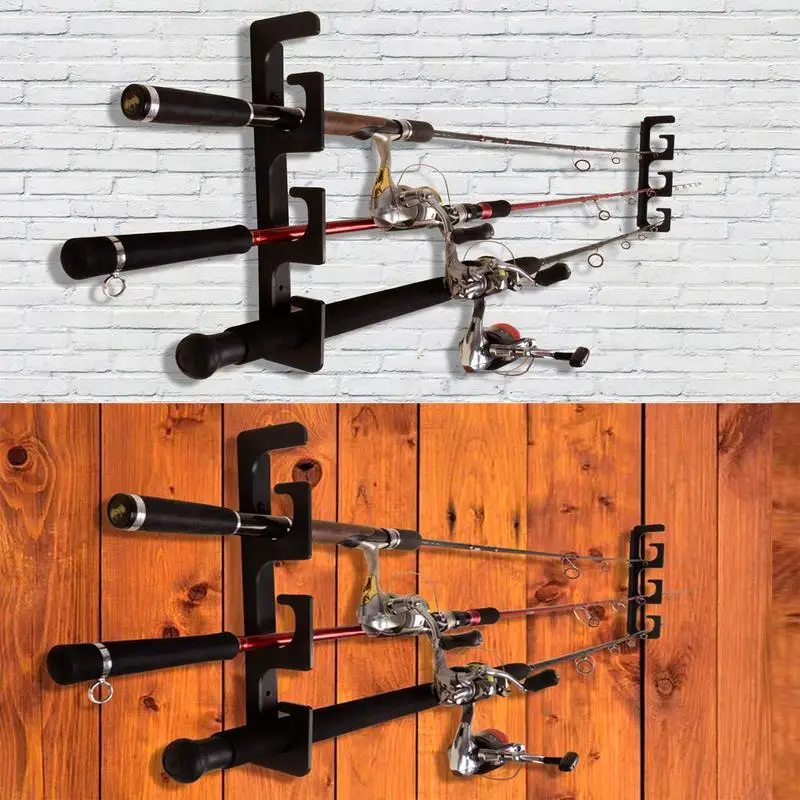 

Fishing Rods Storage Wall Bracket Practical Tool Fishing Pole Rack Horizontal Fishing Rod Storage For Rods