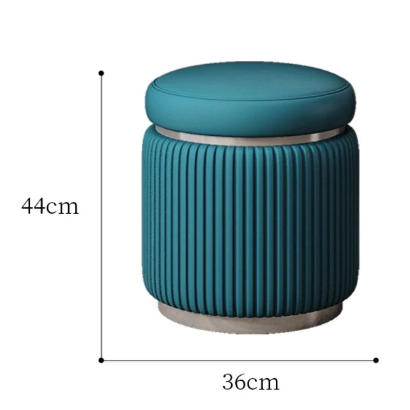 Chair Nordic Living Room Makeup Stool Comfy Kawaii Luxury Nordic Vanity Chair Modern Peacock Blue Banquinho Bedroom Furniture