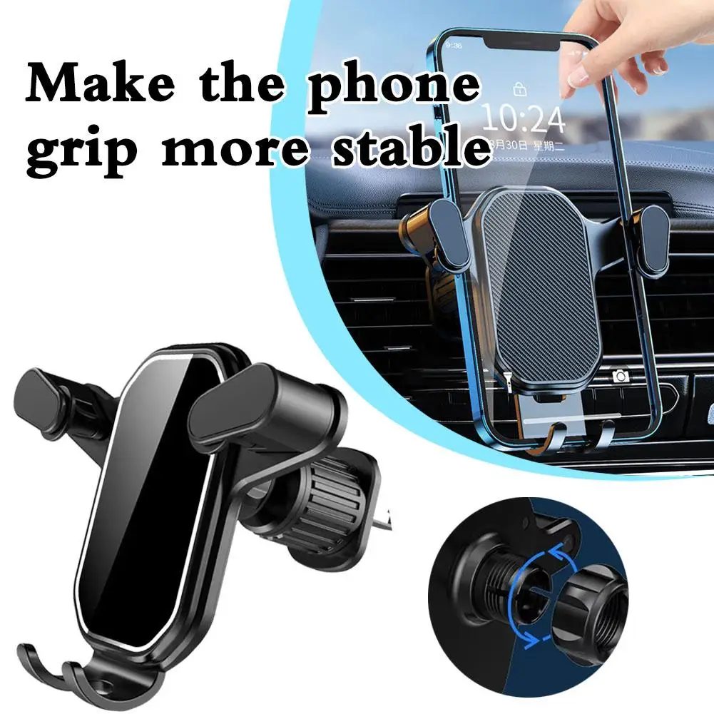 Suporte universal para celular de carro, suporte móvel por gravidade, gps, gancho de ventilação de ar automático, montagem para iphone universal m1s3