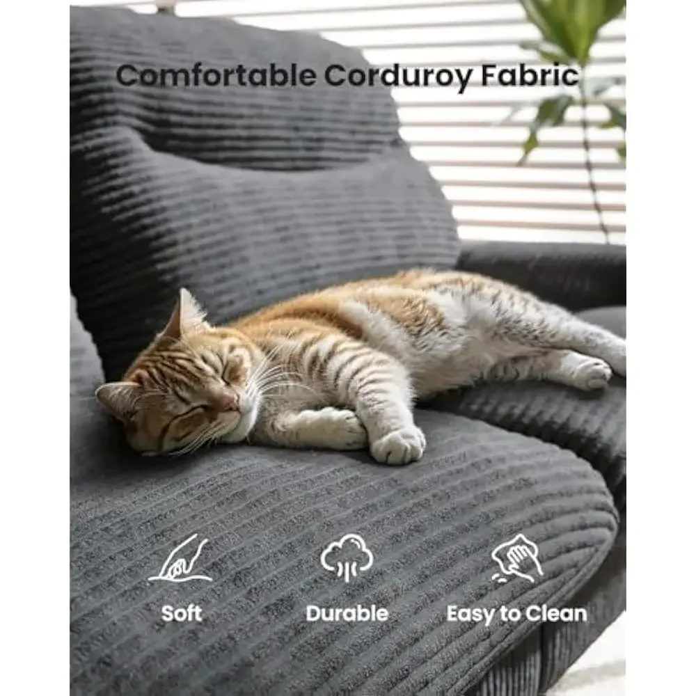 مسند ظهر ومساند للذراعين قابل للتعديل مقاس 66 بوصة، كرسي أريكة فوتون قابل للطي للمساحات الصغيرة أو غرفة اللعب أو المكتب