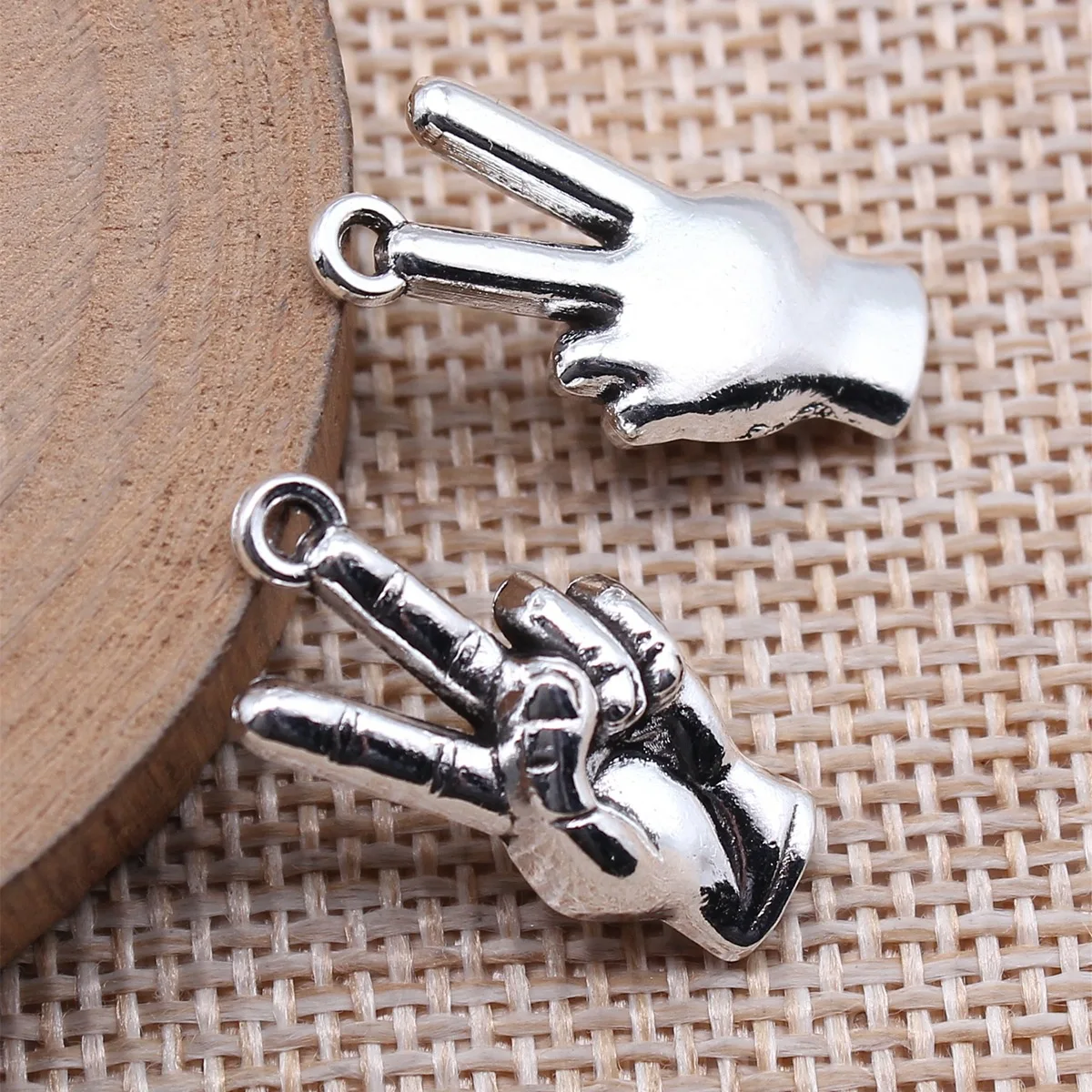 10pcs 11x24mm Antique Silver Color Yeah Gesture Charms Pendant DIY Jewelry Accessories Supplies
