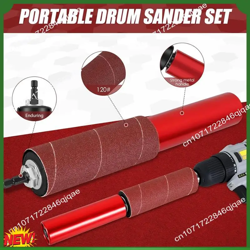 

A48I Spindle Sander Adapter For Drill, Hand-Held Sanding Drum For Drill Presses And Power Drills, For Woodworking Polishing