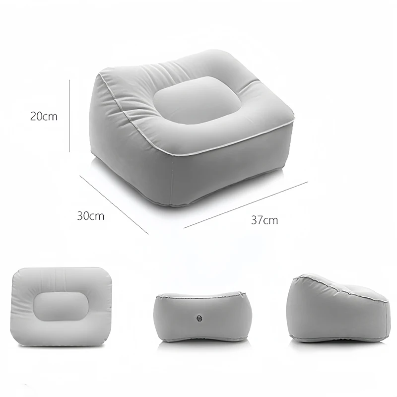 Inflatable Footrest Pillow Travel Office Home Airplane Car PVC Foot Rest Air Pillow Under Desk Leg Up Relaxing Feet Tools