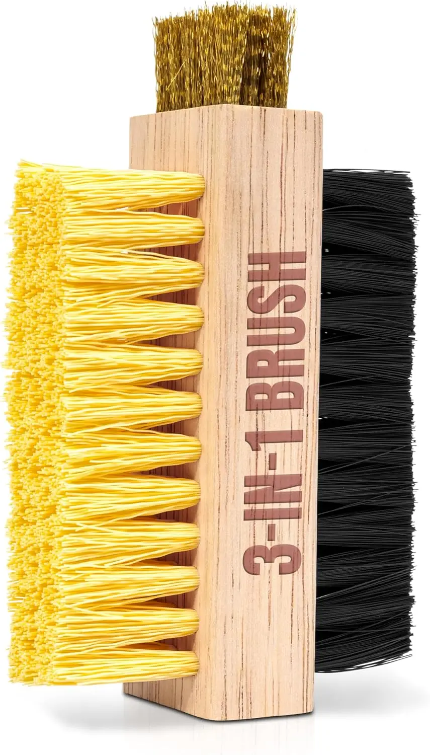 

Универсальная щетка для чистки обуви с мягкими, средними и жесткими щетинками для всех видов тканей