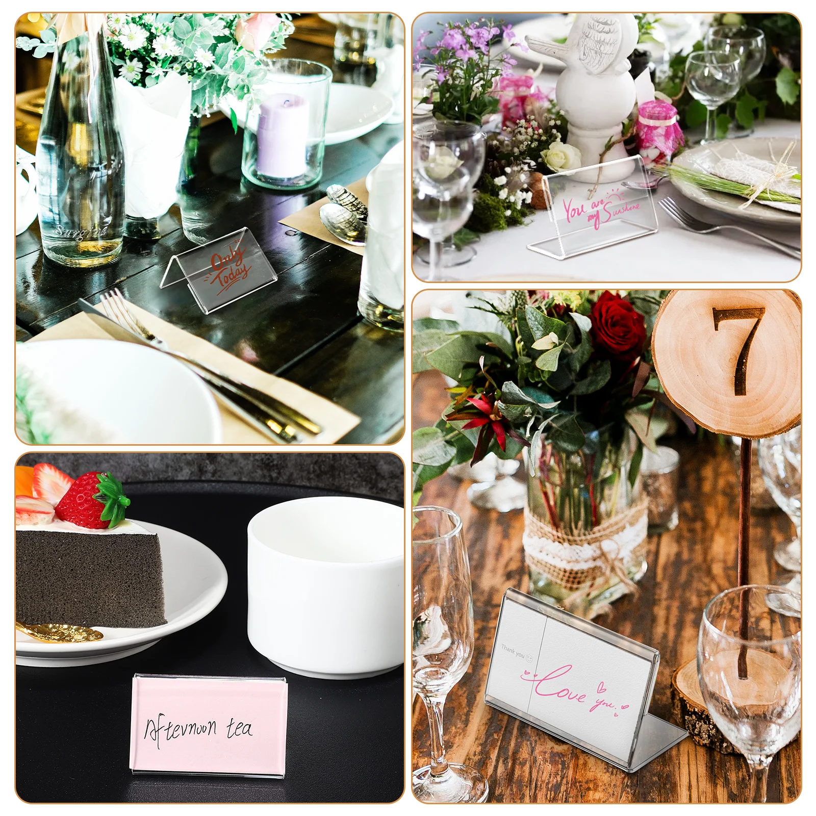 40 Pcs Holder Card Label Holder Stand Store Price Stand Tag Label Price Display Sign Place Holders Store Display