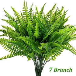 Plantas artificiales de plástico con 7 ramas, decoración de jardín, resistente a los rayos UV, para el hogar y la cocina