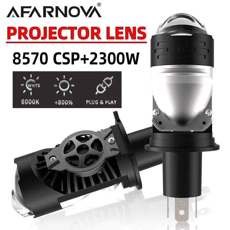 

H4 Bi LED Mini Projector Lens LED Car Headlight Bulb 8000000LM 2300W CANBUS Turbo Auto Bulb H4 High Low Light Fog lamp bulb 12V