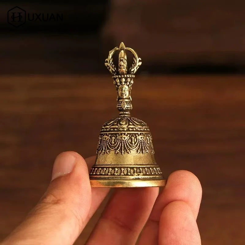 Brass Bell, Demon-quelling Bell Ornament, Car Wind Chime, Tibetan Style Bronze Bell, Creative Gift, Home Decoration Accessory