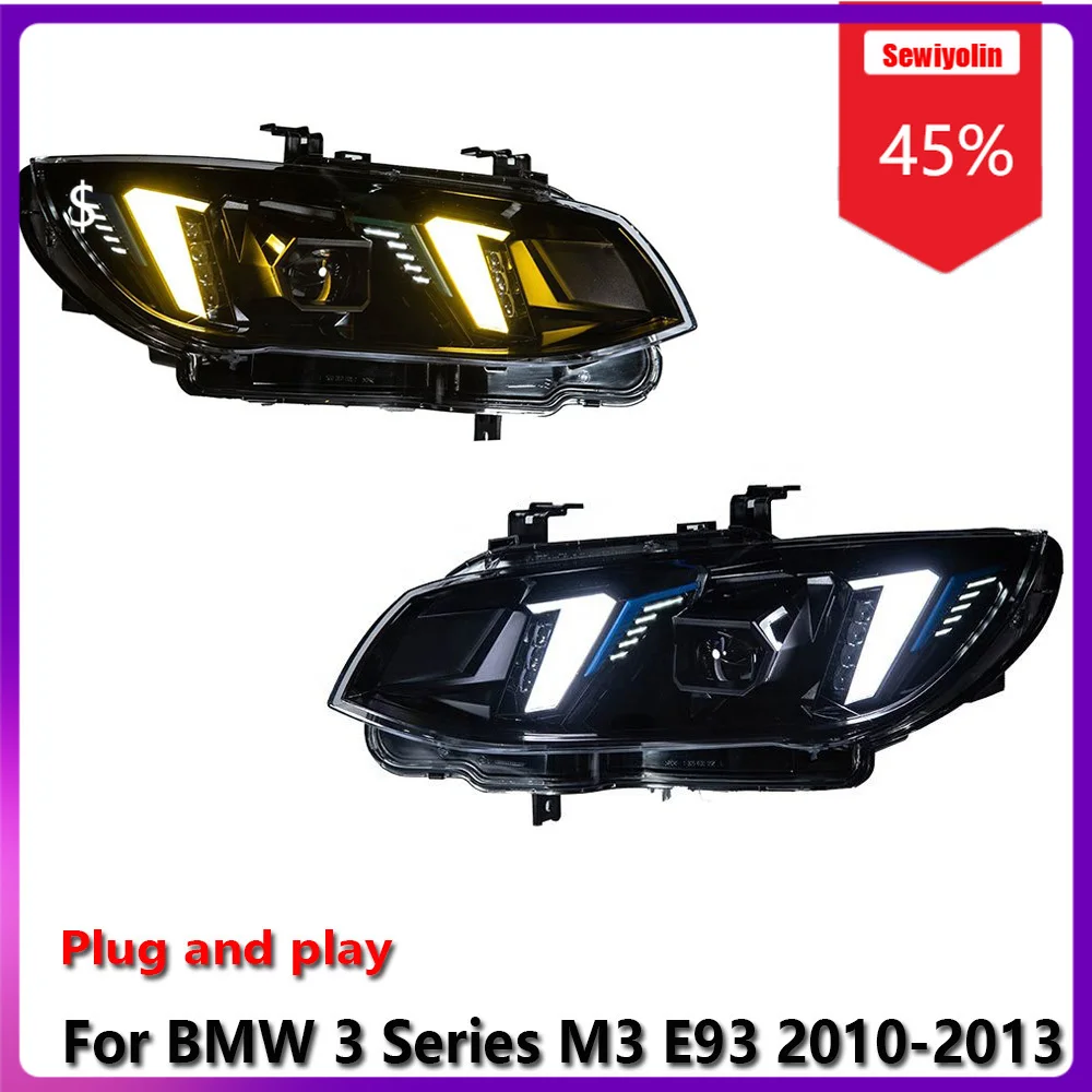

Car LED Headlight Accessories For BMW 3 Series M3 E93 2010-2013 Dual-Color Fog DRL Brake Turn Signal Lamp Plug And Play