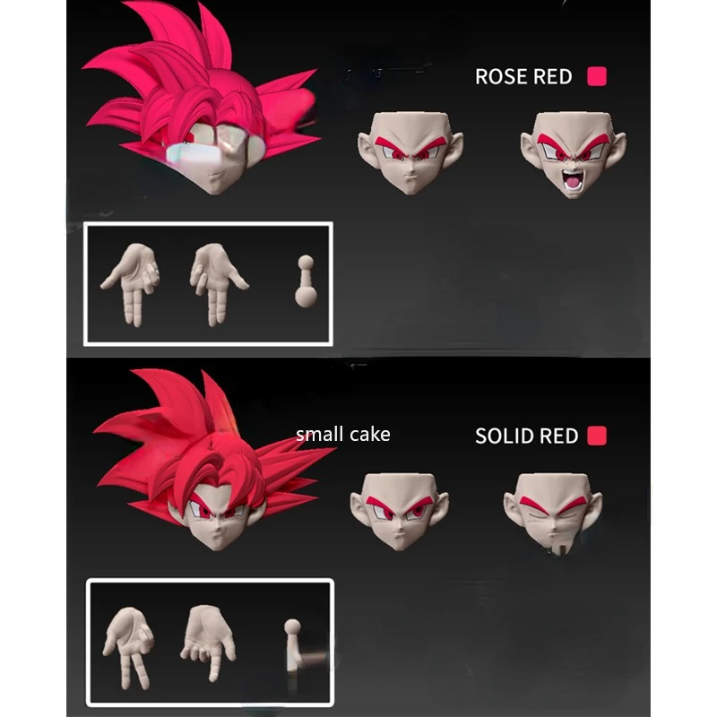 

In Stock Dragon Ball Head Kit Accessories, Son Goku, Red God Breath, 1:12 S.H.Figuarts, SHF Action Figure Collectible Gift