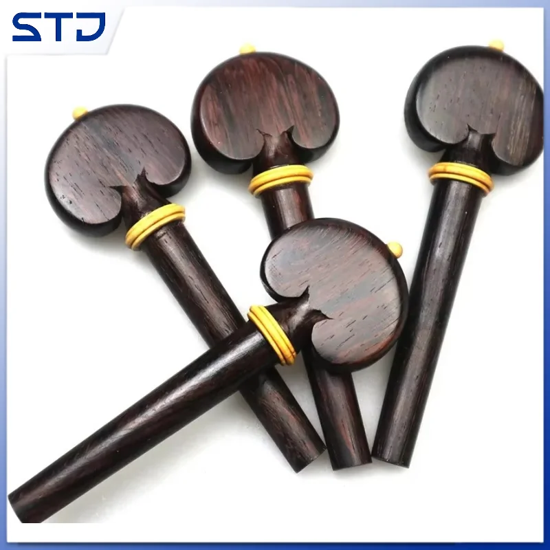 Top grade Ox horn wood Tailpiece With Finetuners and Gut,Advanced Cello parts Professional Cello Pegs