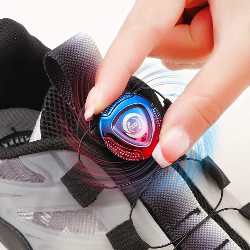 New Metal Wire Swivel Automatic Buckle Shoelaces for Sneaker No Tie Shoe Laces Quick Lock Shoestrings Women Men 1Pair