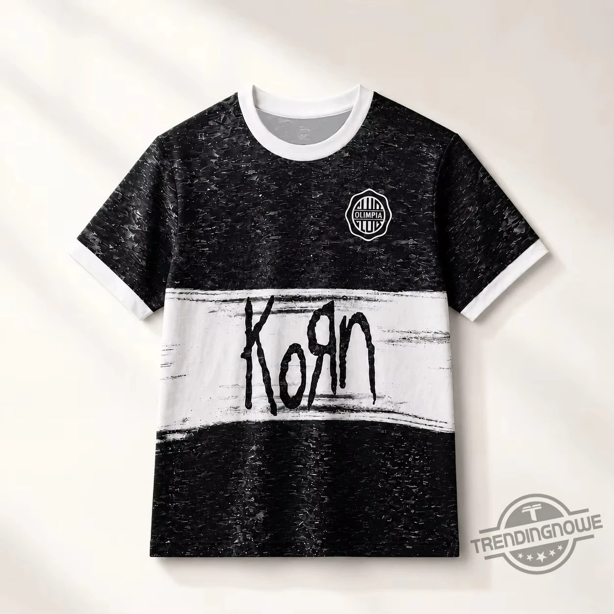 Blokecore × Nu Metal Grunge Fusion Style Korn Club Olimpia 2026 football jersey adult T-shirt casual sportswear top