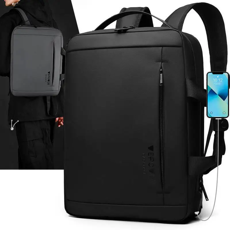 Men's Designer Laptop Bag Waterproof School Bags for College Boys Male Business Sports Travel Backpack Men With USB Charging